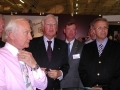 Thierry QUILLET welcomes astronauts and President DU LUART at Souriau booth