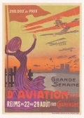 Affiche du 1er meeting aérien de l'histoire à Reims Bétheny, en Août 1909