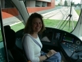 Amanda WRIGHT piloting the Wilbur WRIGHT tram!