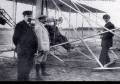 Four important personalities at Auvours camp in 1908: Mr. leon BOLLEE, Mr. Hart O. BERG, Mr. Ren PELLIER and Mr. Wilbur WRIGHT