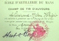 Entrance ticket to watch Wilbur WRIGHT flights at Auvours camp in 1908