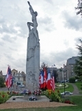 Monument dédié aux frères Wilbur et Orville Wright et aux précurseurs de l'aviation, Le Mans, Sarthe, France