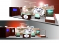 3 D design of the booth (Souriau partnership)