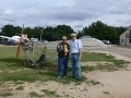 Fernando BOTELHO and Marc DENOUEIX before the SANTOS-DUMONT DEMOISELLE coming from Brazil