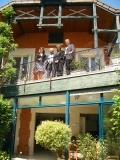 The photo on the balcony